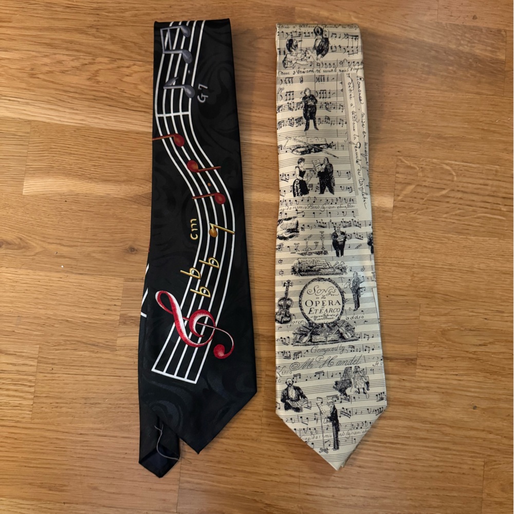 Two Music Ties Neckties